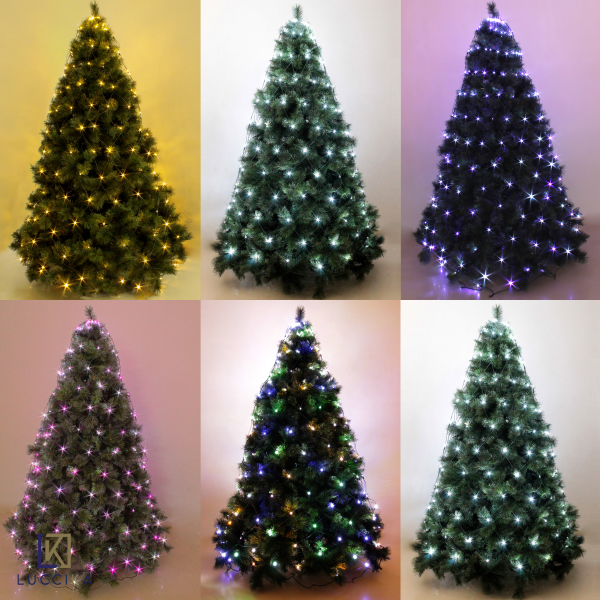 Luccika mantello a rete per albero di Natale con controller 8 giochi di luce con memoria per uso interno ed esterno